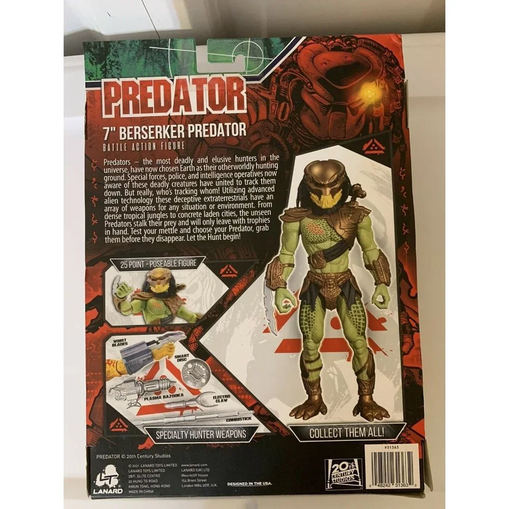 New Lanard Predator 7” Battle Action Figure‎ 31363 Berserker, Hunter Series